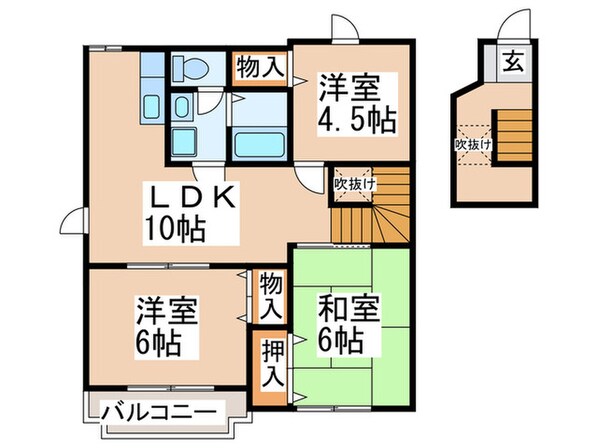 ヴァ－トゥ－友Ⅱ番館の物件間取画像